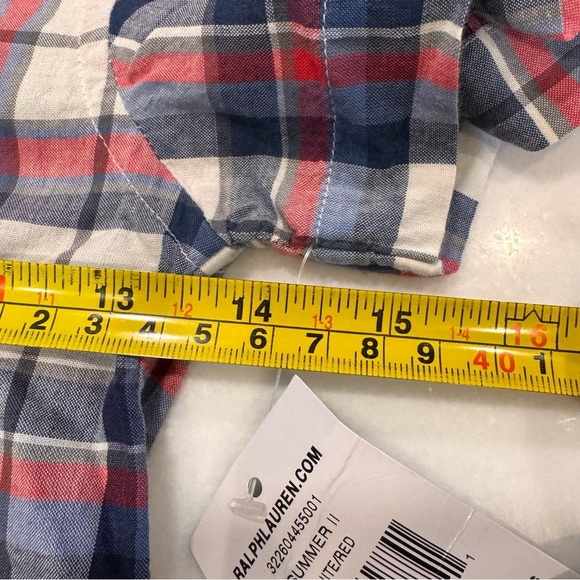 Ralph Lauren Boys Short Sleeve Plaid Shirt 100% Cotton Size 4 NWT - Picture 4 of 9